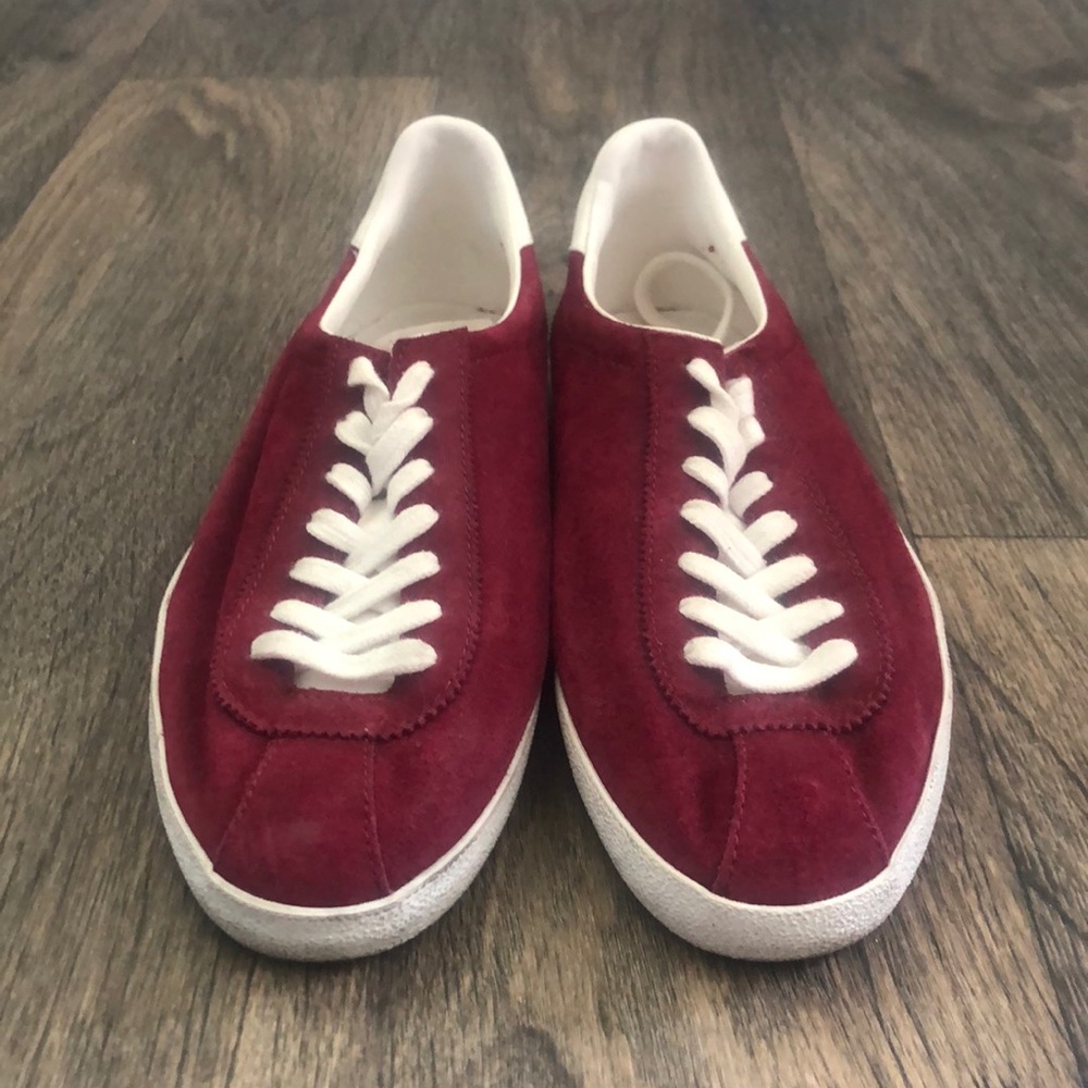 Burgundy Suede Sneakers